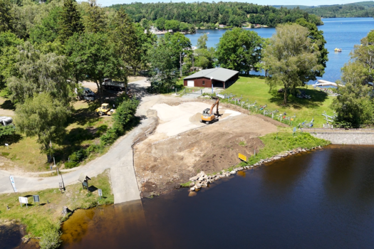 Travaux sur la mise à l'eau d'Auphelle - Lac de Vassivière