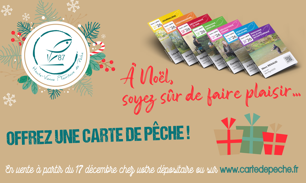 Une carte de pêche sous le sapin !