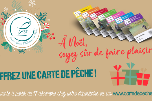 Une carte de pêche sous le sapin !